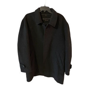 Vintage Valentino Amedeo Single Breasted Coat Lined Classic Black Size 43